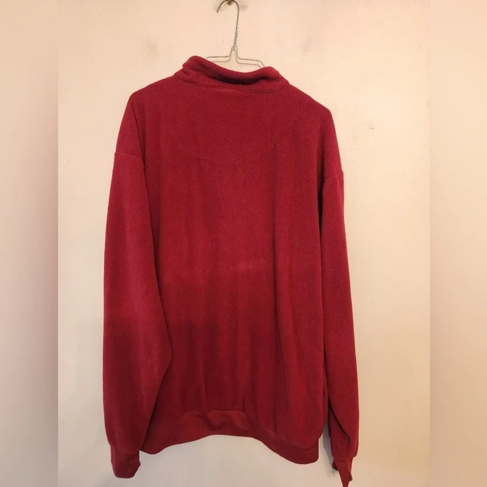 Vintage Y2K Haband red 1/4 zip pullover Fleece sweater size mens large